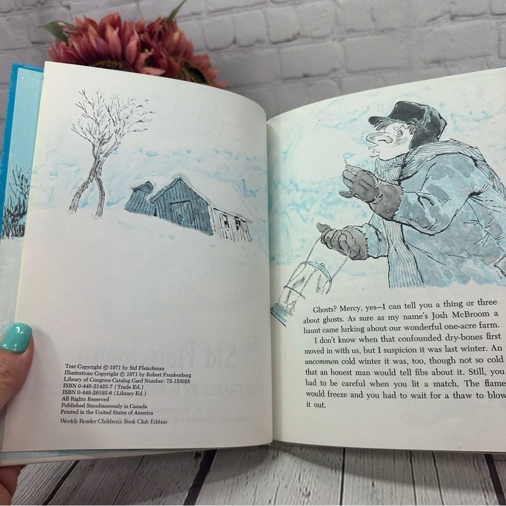vintage 1971 McBroom's Ghost Illustrated hard back Book by sid fleischman